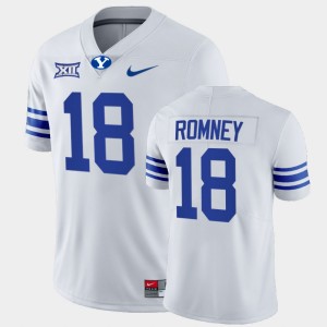 #18 Gunner Romney College Football Cougars Big 12 Mens White Jersey 119973-653