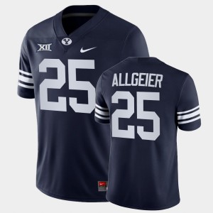 #25 Tyler Allgeier College Football BYU Big 12 Mens Navy Jersey 484675-806